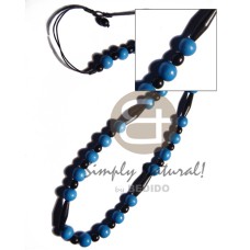 12mm bright blue wood bead
