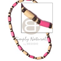 Bleach pink wood tube 4-5mm