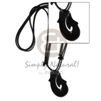 40mm black carabao horn