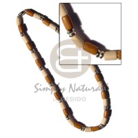 Tube wood beads flat