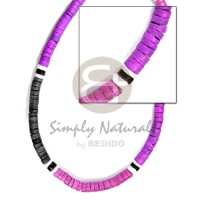 4-5mm coco heishe lavender pink black white clam