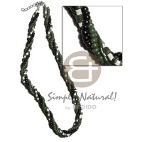 Twisted 4 rows-2-3mm coco heishe