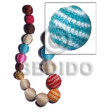 15mm natural white round wood