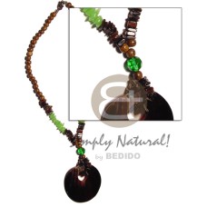 Round 40mm black tab pendant Round 40mm black tab pendant