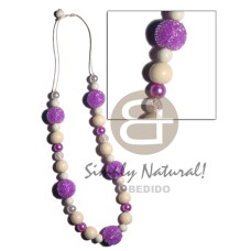 20mm wrapped wood beads in