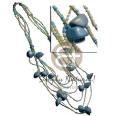 6 rows graduated glass beads