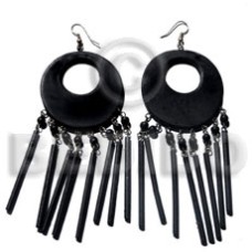 Dangling 50mm round natural black