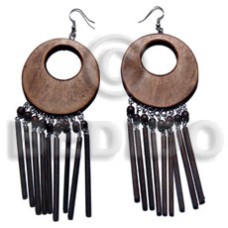 Dangling 50mm round natural black