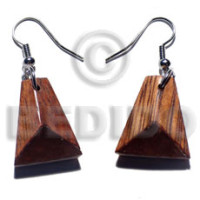 Dangling 20mmx17mm wooden earrings